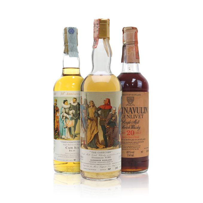 Caol Ila 1981 and Glen Mhor 1966 Costumes Series, and Tamnavulin 20 bottled for Moon Import