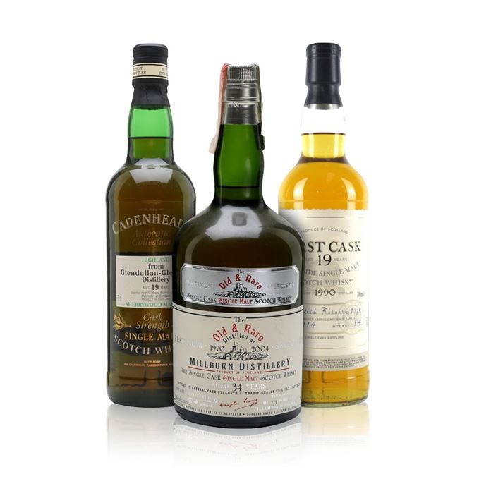 Ardmore 1990, 19 years old, Glendullan 1978 from Cadenhead and Millburn 1970 from Douglas Laing