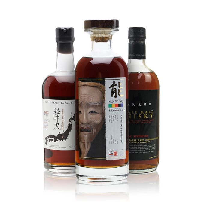Karuizawa Cask Strength, 2nd release; Karuizawa 1982, Bottled 2009, Cask #2748 (TWE 10th anniversary); Karuizawa Noh 1980, 32 Years Old, Cask #3565